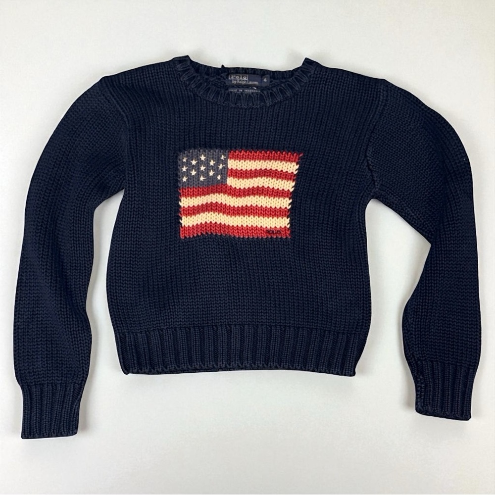 Vintage Polo Ralph Lauren Size 4 Knit
American Flag Sweater